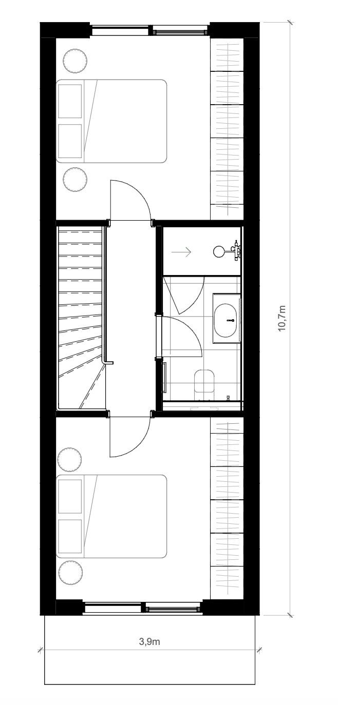 TOWNHOUSE upper floor plan